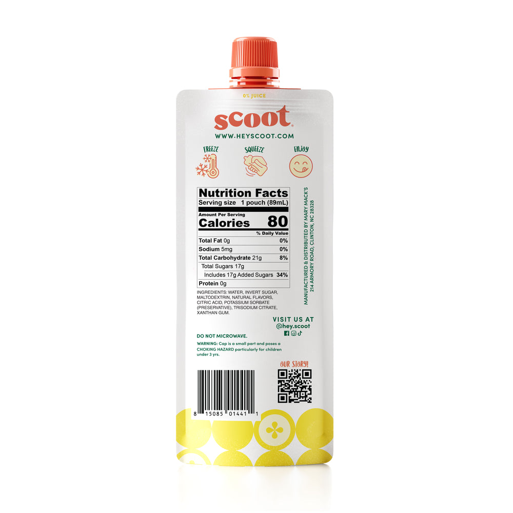 Scoot® Frozen Lemonade, Peach Flavor 25-Pack