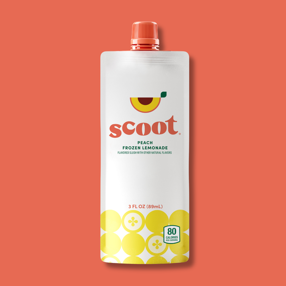 Scoot® Frozen Lemonade, Peach– 6 Pack – Hey Scoot® Frozen Lemonade