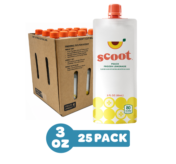 Scoot® Frozen Lemonade, Peach Flavor 25-Pack – Hey Scoot® Frozen