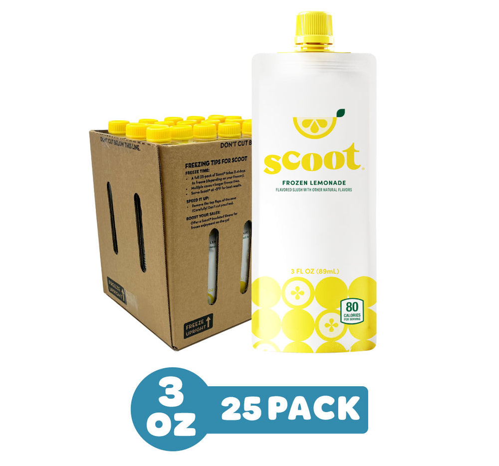 Scoot® Frozen Lemonade, Original Lemon 25-Pack – Hey Scoot® Frozen